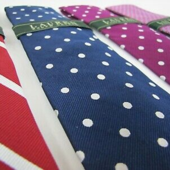 NWT RALPH LAUREN Tie Choice Pink or Burgundy LRL - Picture 4 of 7